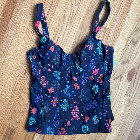 Title nine Other - Title Nine 32C Floral bikini top - Navy and Pink swimsuit